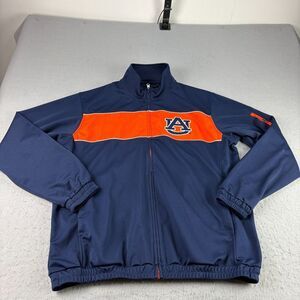Auburn Tigers Jacket Mens XL Blue Track Full‎ Zip Embroidered Performance NCAA